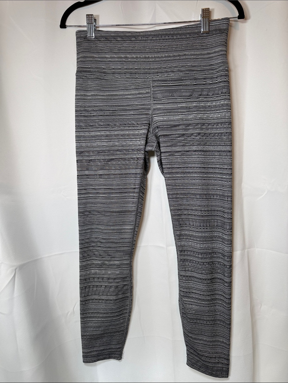 Athleta Gray Striped Girl's Leggings